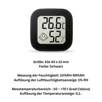 Thermometer Hygrometer Digital Luftfeuchtigkeitsmesser Temperatur Raumklima Mini