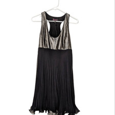 Patricia Field Women's Pleated Dress Raerback Cocktail Mini Black Size 4