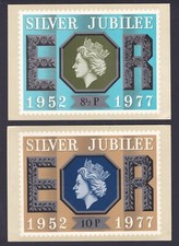 1977 GREAT BRITIAN SILVER JUBILEE QUEEN ELIZABETH II DECIMAL STAMP POSTCARDS #67