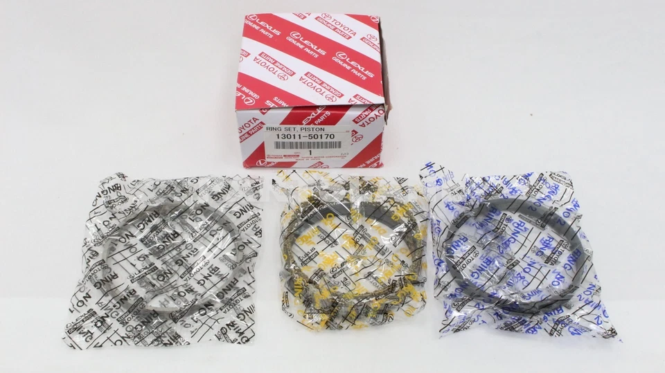 Juego de anillos de pistón originales OEM 13011-50170 Lexus GS300 LS430 SC430 3UZFE Foto 2 de 3