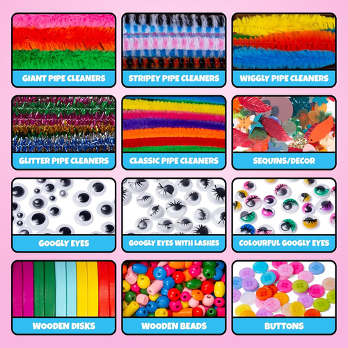 Arts and Crafts Chest for Kids - Giant Kids Craft Kit with 3000+ Pieces - Craft - Picture 3 of 12