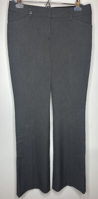 Express Editor Gray Wide Leg Mid-Rise Stretch Dress Pants 4R Business