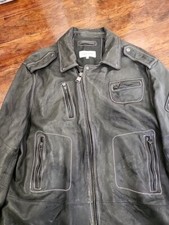 Calvin Klein Men's Thinsulate Lined Leather Bomber - Black L