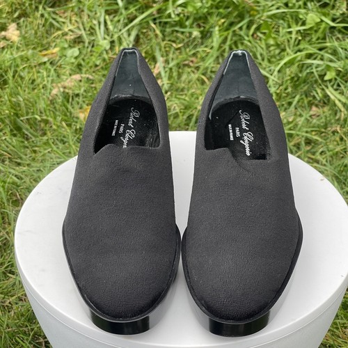 Robert Clergerie Shoes Womens 10 Black Stretch Platform Slip On Loafers Dress - Picture 6 of 17