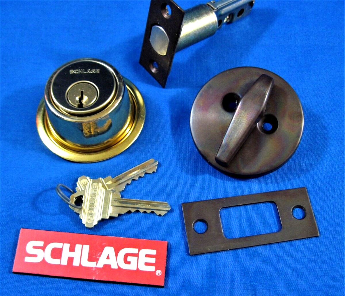 SCHLAGE - B160N - Single Cylinder Deadbolt - Polished Brass / Oil