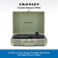 Image of Crosley Cruiser Bluetooth Turntable Record Player Deluxe With Built-In Speakers
