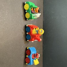 Vintage Sesame Street 1993 Tyco Playtime Cars: Bigbird, Elmo And Ernie