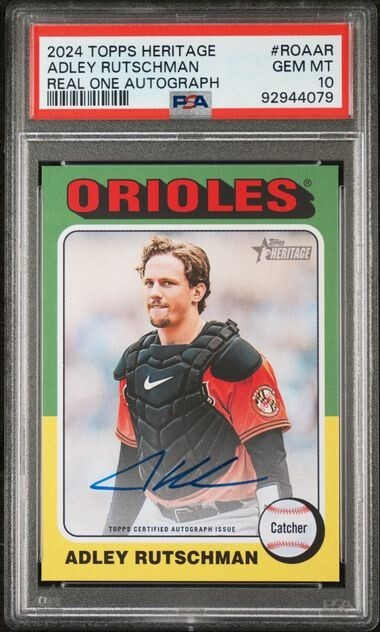 2024 Topps Heritage Real One Autographs Adley Rutschman #ROA-AR PSA10