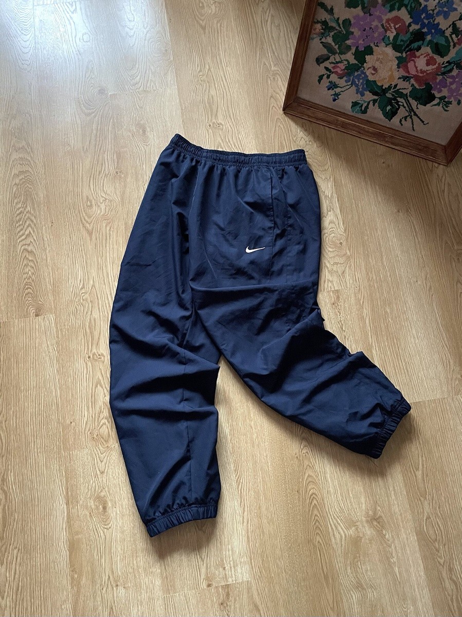 Nike Windbreaker Track Sweat Pants Joggers Vintage Y2K Size L Navy