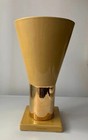 Vase Keramik "Le Dauphin" Frankreich 1970er/80er Gold Design Deko Höhe 37cm