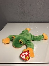 Rare Retired Ty Beanie Baby Smoochy The Frog 1997 P.E.