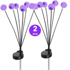 2 Pack Purple Solar Halloween Lights - LED Outdoor Solar Scary Eyeball Light