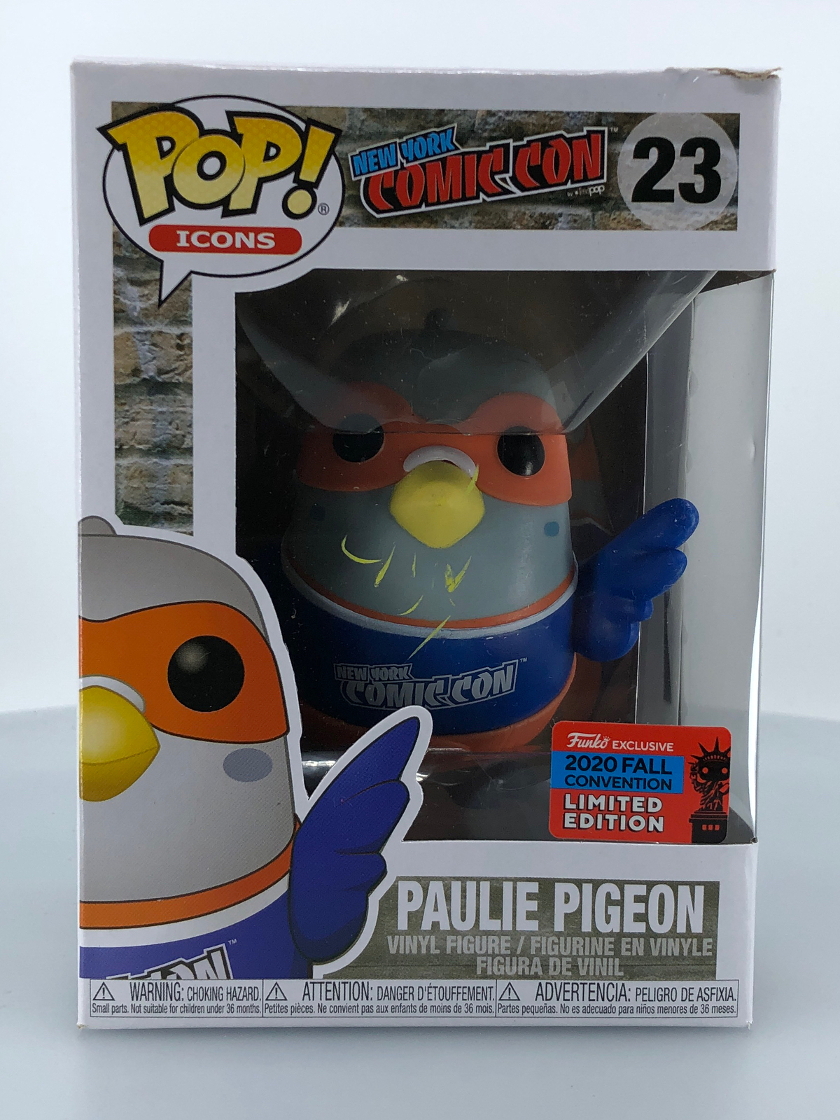 Sale Funko Pop! Icons Nycc Paulie Pigeon Blue #23 Vinyl Figure Damaged