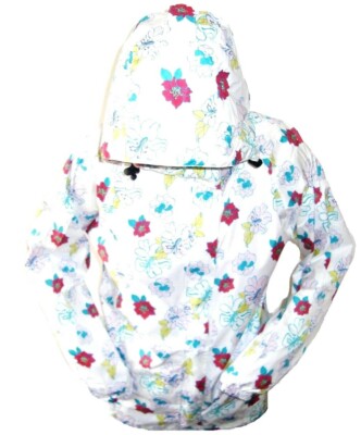 ladies white rain jacket