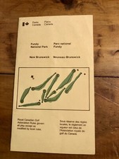 Vintage Golf Scorecard New Brunswick Canada Fundy National Park