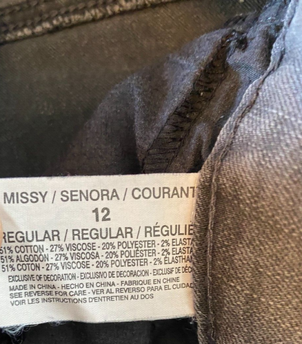 Code Bleu Women's Gwen Straight Black Jeans Beaded Detail Pockets Size 12 Reg - Picture 4 of 11