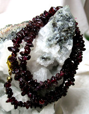 GRANAT  Edelstein-Kette    SPLITTERKETTE  45cm  