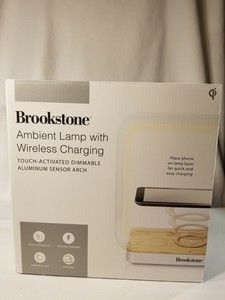 Brookstone Ambient Lamp With Wireless Charging Touch Activated | eBay