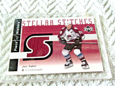2002   UD   JOE  SAKIC   SS-JS    STELLAR  STITCHES   PIECE  OF  HISTORY  JERSEY