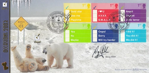 DOUG ALLAN SIGNED Occasions GB Benham FDC Flowerdown Winchester 2003 (96647)