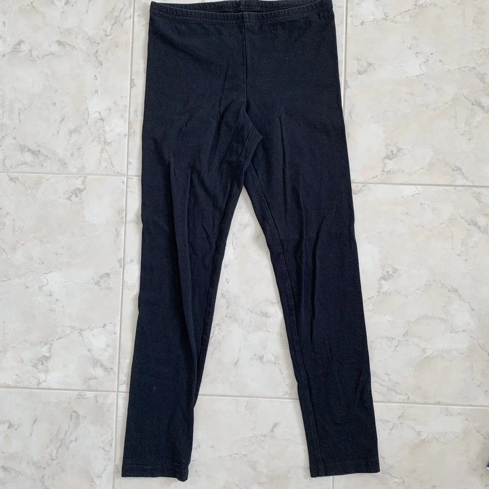 Pacote: 3 leggings básicas para meninas (preta, azul marinho, jeans) - Imagem 4 de 4