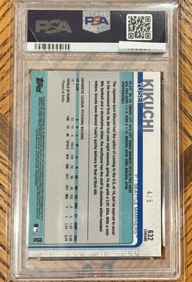 Yusei Kikuchi 🔥 2019 Topps Chrome Sapphire Red Refractor /5 PSA 9