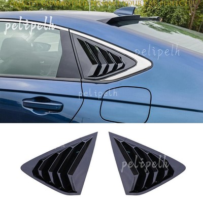 Glossy Black Side Window Louver Shutter Cover Trim Pair For Honda Accord 2023+