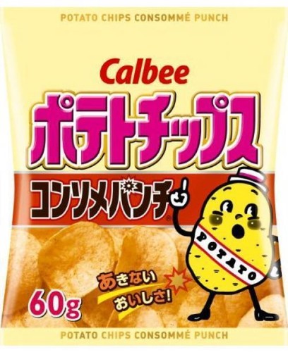 Japanese Snack Calbee Potato chips Consomme punch 60g(X 6bags , X 12bags)