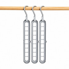 Space Saving Clothes Hanger 9 Hole Closet Organizer Foldable 360° Rotating Rack