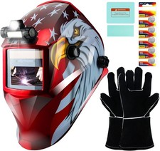 1/1/1/2 Optical Auto Darkening Welding Helmet Shade 9-13 Solar Powered