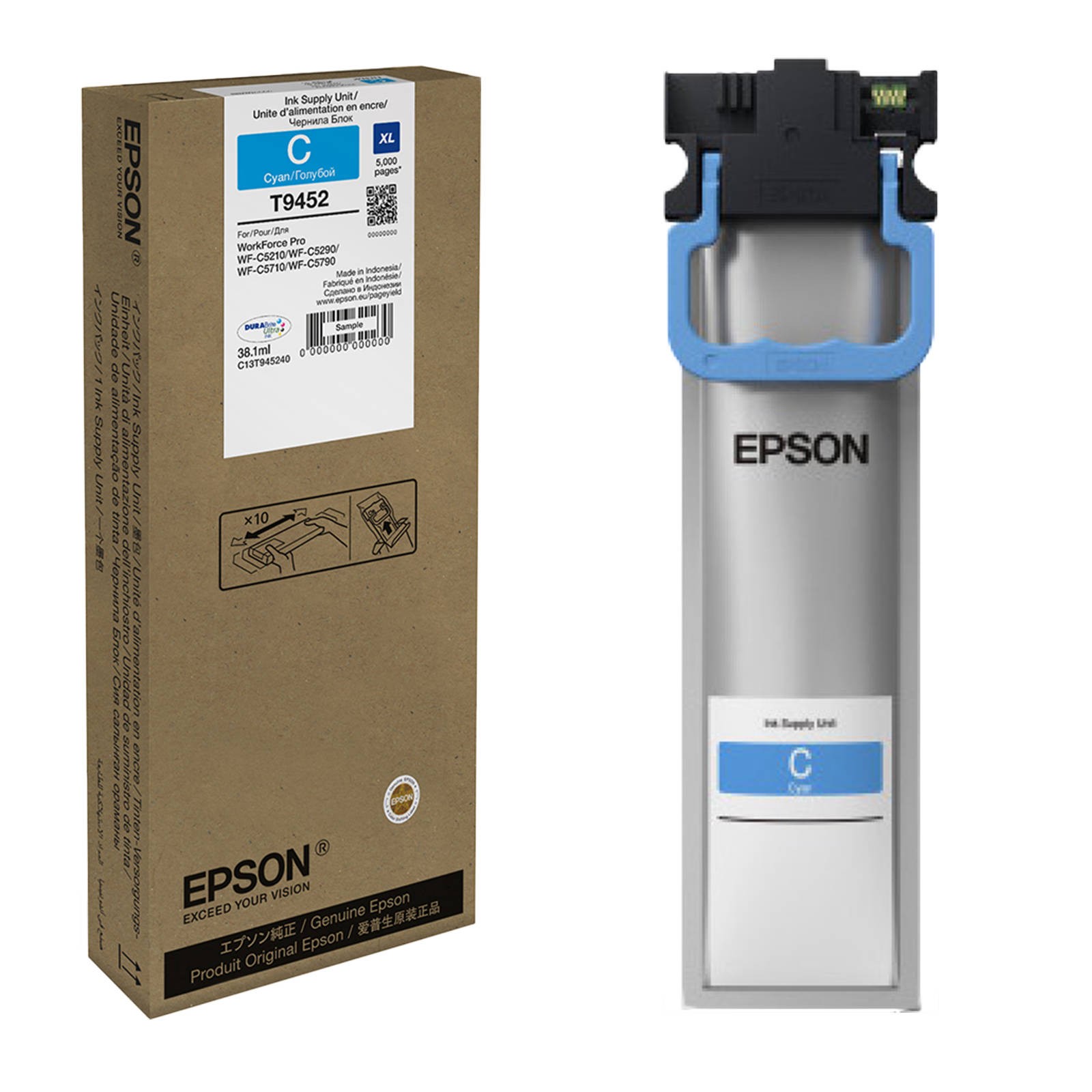 Original Epson T9452 High Capacity Cyan Ink Supply Unit (C13T945240)