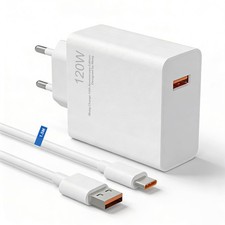 Chargeur USB 120W avec Câble de Charge, Bloc Chargeur USB-C 6A Haute Puissance