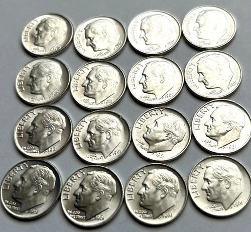 1961 Roosevelt 90% Sliver Dime BU- Uncirculated