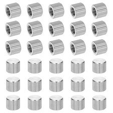 30pcs M6 Knurled Thumb Nuts Steel Flat Head Blind Hole D10mm x H8mm