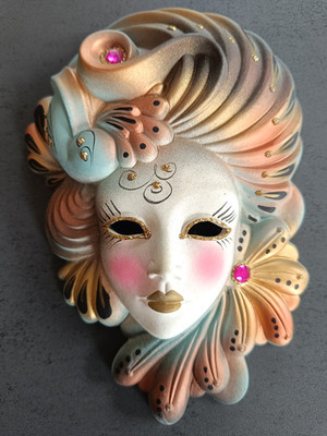 Venezia Italy Wand Maske Venezianische Maske Wandbild Wandmaske aus Gips