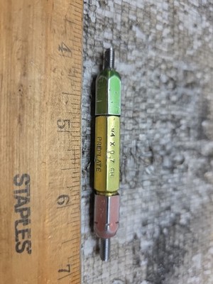 HEMCO M4 0.7 6H THREAD PRE PLATE PLUG GAGE GO NO GO P.D  ..14057 & .14521