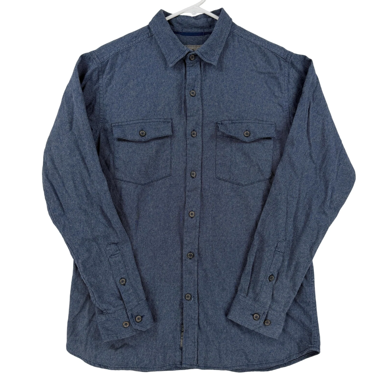 Royal Robbins Shirt Mens Medium Blue Bristol Twill Long Sleeve Button Up UV