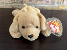 Ty Beanie Baby FETCH the Golden Retriever Dog 8.5" MWMTs Stuffed Animal Toy