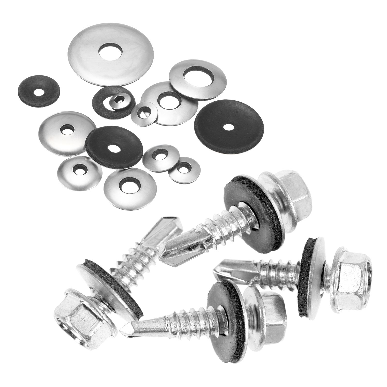 80-Pack Bonded Sealing Rubber Washers, 1/4" x 5/8"OD Neoprene Washer Gasket