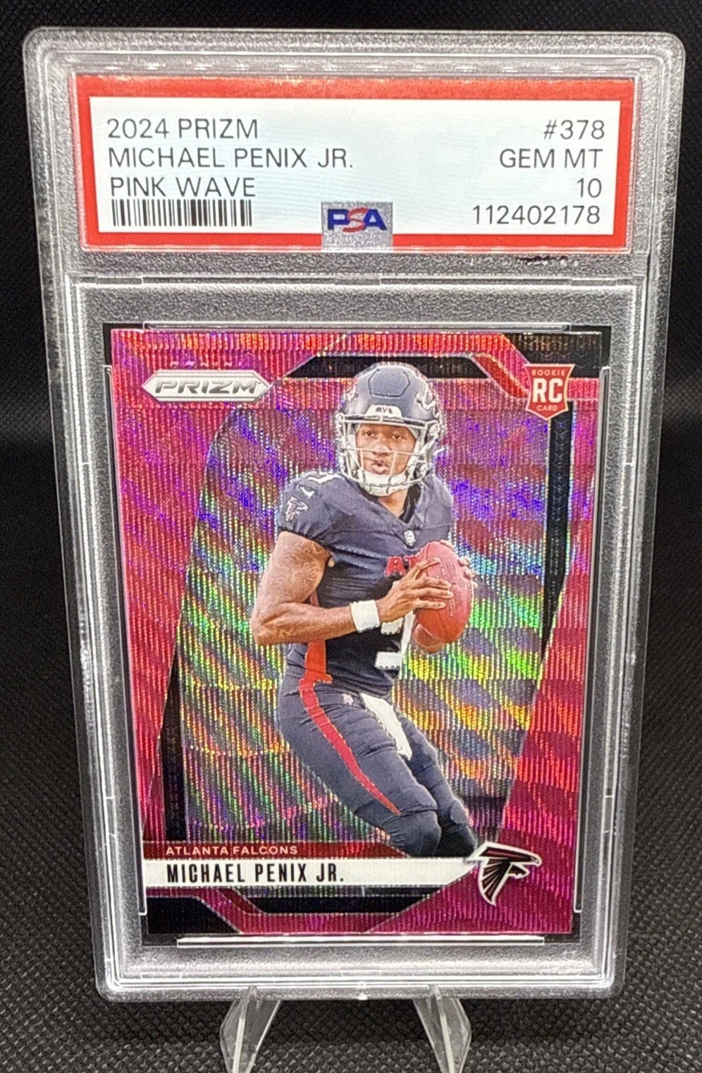 2024 Panini Prizm Rookies Michael Penix Jr. #378 Pink Wave Prizm (RC) PSA 10