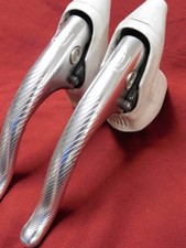 Vintage Campagnolo C-Record Era Aero / Non Aero Brake Levers w/ White Hoods