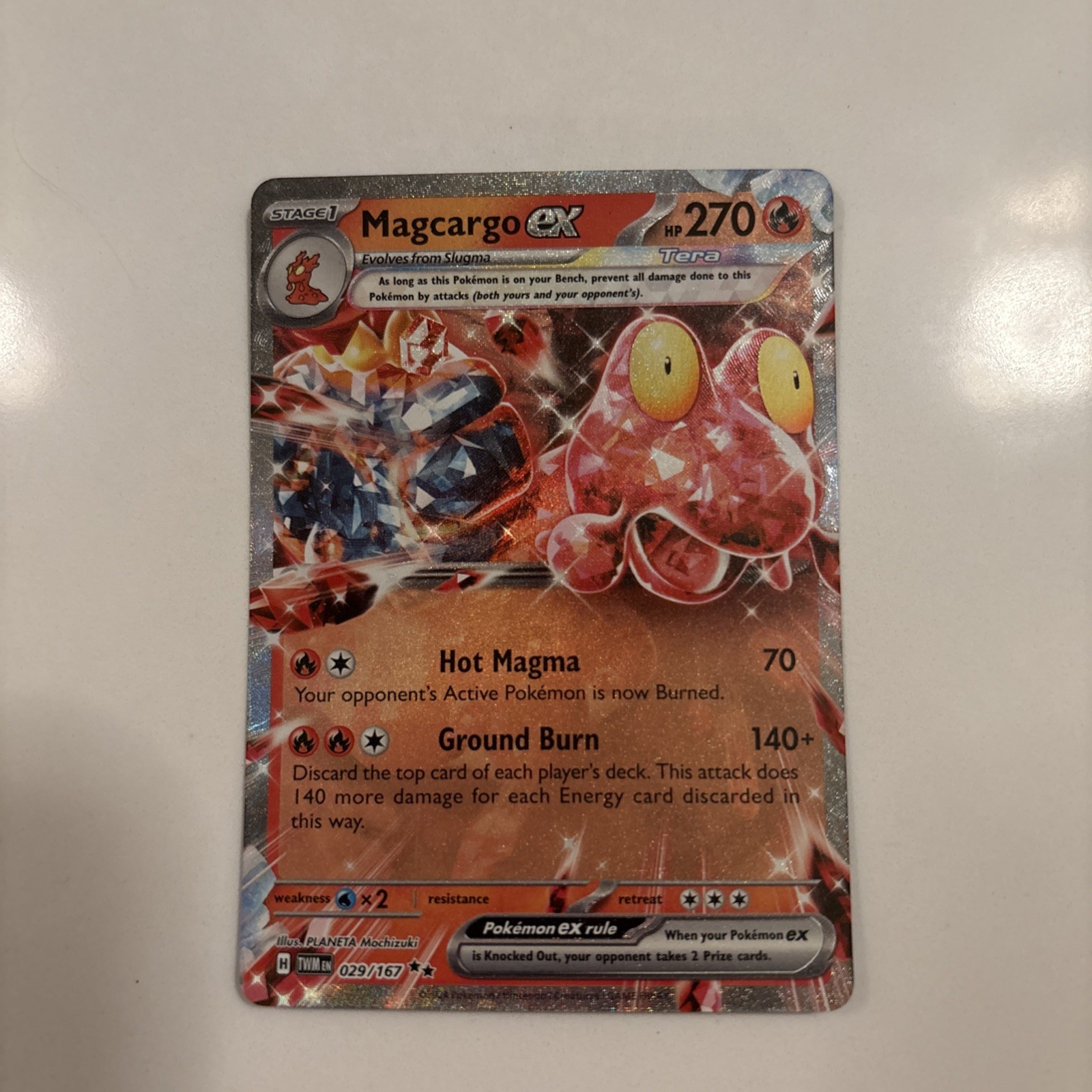 Magcargo Ex 29/167 Pokémon TCG Twilight Masquerade NM/Mint