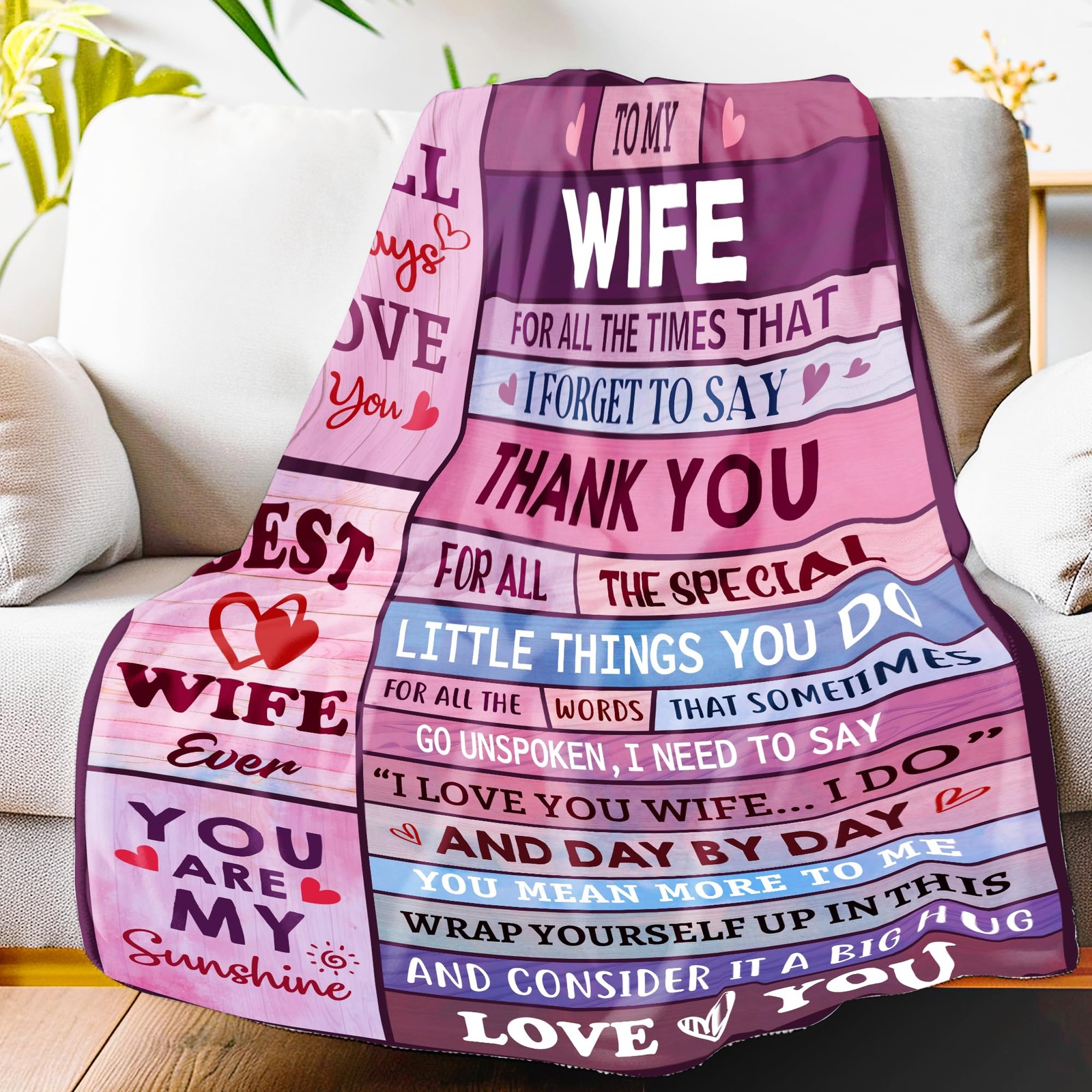Gifts for Wife I Love You Gifts for Her Wife Birthday Gift Ideas Wife Blanket