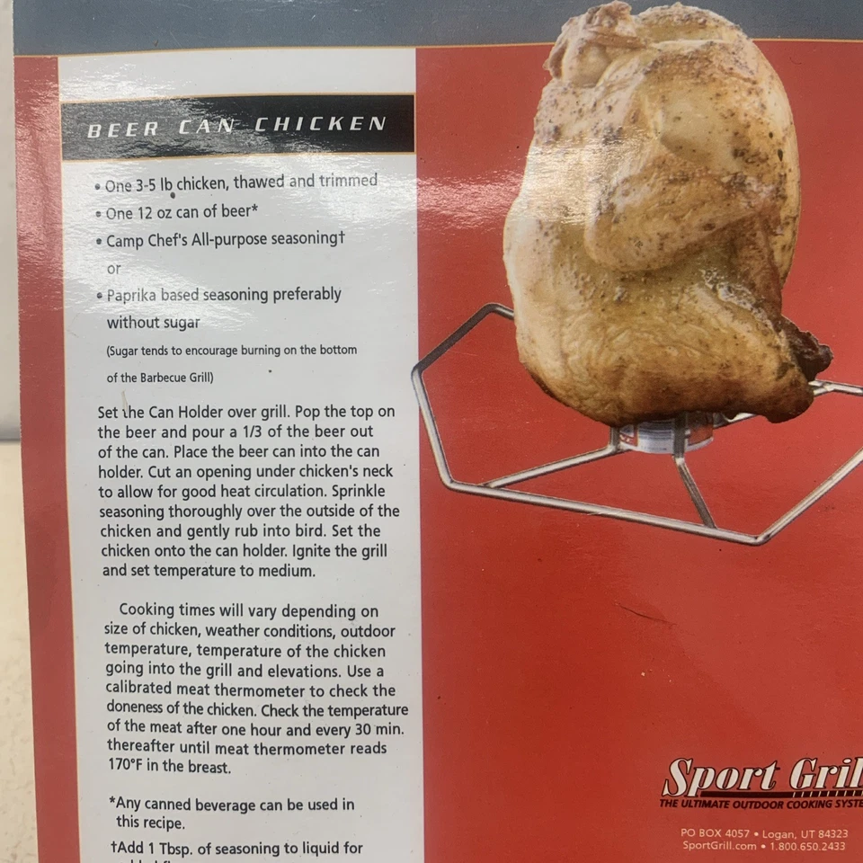 Beer Can Chicken BBQ The Roost Rack Stainless Steel Holder Grill Juicy Meat NOS - Image 4 of 4