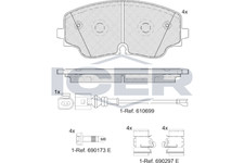 Bremsbelagsatz Vorne ZF Sachs-System für Audi A3 Limo 8YS 8YM Sportback ab 19->