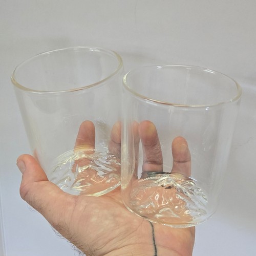 Huckberry x High West Whiskey Rocks Glass Set of 2 Barware Clear Mountain Range