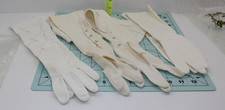 Vintage 3 pair of Gotham, Classique, I assume size 7.5, White, Fancy Lady Gloves