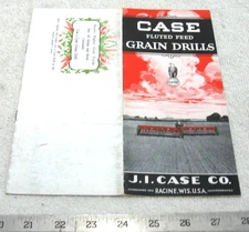 VINTAGE 1931 CASE TRACTOR & HORSE FLUTED FEED GRAIN DRILL MAILER BROCHURE