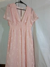 NWT Baltic Born June Pink Smocked Midi Dress Size XXL Floral  Formal