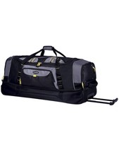 36" 2-Section Drop-Bottom Rolling Duffel, Black